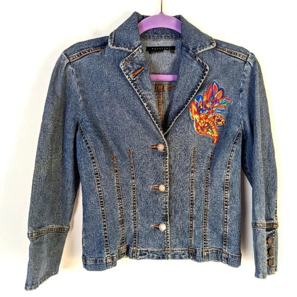 Parallel Festival Wear Embroidered Jean Jacket 2 - Picture 1 of 6